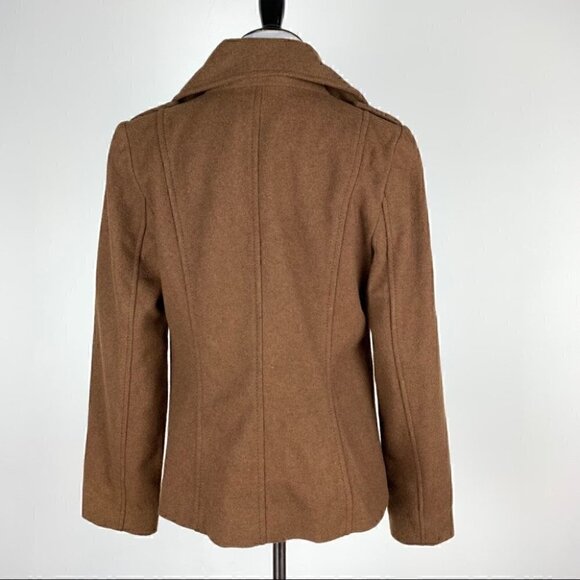 Old Navy jacket S brown 39% wool double breasted - Picture 5 of 12